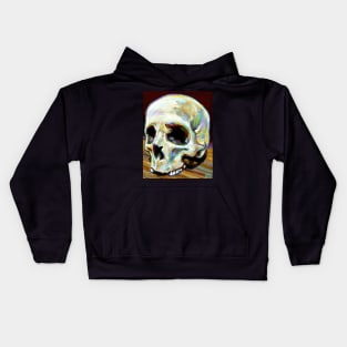 Spooky Gothic Skull by Robert Phelps Kids Hoodie